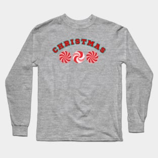 Christmas Team Spirit - Holiday Peppermint Style Long Sleeve T-Shirt